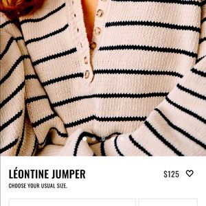 Sezane Leontine Jumper XS navy ivory